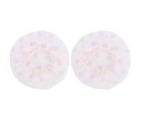Microphone Cap Disposable Non - Woven, 120 Pcs Protective Cover Replacement, Soft Breathable Material - Dust Saliva Proof, Easy to Replace, Suitable for Handheld Microphones (Red dot white)