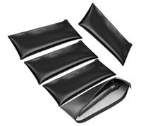 Microphone Case, 5 Pack PU Leather Dustproof Shockproof 10.5 x 29 cm, Drawstring Closure Zipper Protective Pouch for Karaoke, Recording Streaming