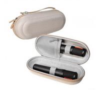 Microphone Case for JBL-PartyBox-Encore 2, Shockproof Dual Compartment Travel Storage with Portable Handle for Wireless Mics(gray)