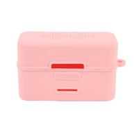 Microphone Charging Box/Cover Silicone Cover, Silicone for Mic Mini Microphone Dust Protection Comfortable Grip Shock Absorption for Daily (Pink)