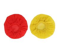 Microphone Cover, 100pcs Stage Microphone Cover Microphone Cover Non-Woven Mic Covers One-Time Using With Elastic Bands Reduce Dust Prolong Service (Reddish Yellow)