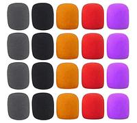Microphone Cover Foam, 20 Pcs Handheld Microphone Windscreen, Microphone Windshields Foam, Handheld Microphone Foam Covers, Microphone sponge Cover, for KTV Performance, Outdoor Activities (B)