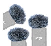 Microphone Deadcat Compatible with DJI Wireless Lavalier Microphone, Microphone Windscreen Wind Shield Muff Wind Blocker Protection Windjammer 3 Pieces Black