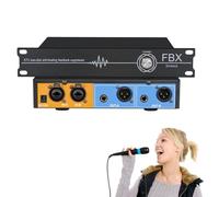 Microphone Feedback Eliminator, 2 In 2 Out Microphone Anti-Howling Feedback Frequency Shifter, 6.35/XLR Interface, Acoustic Gain Increase 5-14d & 5 Level Digital Howling Suppression