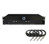 Microphone Feedback Suppressor, Digital Anti-Howling Processor, 5-Level Adjustment, Supports 2/4/6-Way for Stage, Conference, Church Events, KTV, Halloween