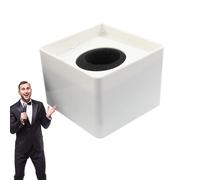 Microphone Flag Station,Microphone Logo Station - Mic Station Logo, Microphone Flag Cube,Studio Microphone Holder, Cube Station for Karaoke, Stage, Press Conference, News Reporter KTV Host