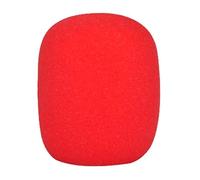 Microphone Foam Cover, 10 Pack Thick Washable Sponge Foam Microphone Windshield Replacement Multicolor DJ Stage(Red)