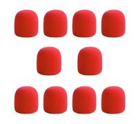 Microphone Foam Cover, Microphone Cover 10 Pieces Multicolor Foam Sponge Windscreen Cap 70x60x10mm(Red)