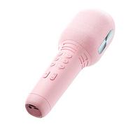 Microphone for Karaoke Portable Speaker Machine Home KTV Player for Record Function Dancing Magic Sound Kids Gift Pink