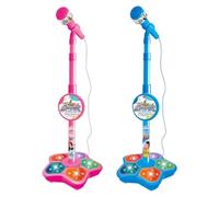 Microphone for Kids, Adjustable Kids Microphone with Stand, Interactive Educational Lights Flashing Toy for Music Players or Birthday Gifts, Red| Karaoke Machine