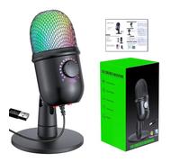 Microphone for PC - 6.89x3.74x3.74 inches Multifunctional PC Mics, Advanced Monitoring Interface, Condenser Recording Microphone, Desktop Computer Mics, Streaming Broadcast for PCs, Laptop