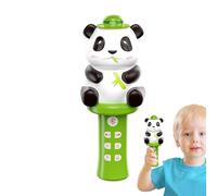 Microphone For Singing Kids - Pretend Panda Toy Mic,Fun Early Learning Musical Microphone, Wireless Interactive Pretend Toy Mic For Kids, Girls, Boys