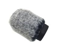 Microphone Fur Cover Windscreen for microphone Outside Furry Windshield Muff Condenser Microphone Wind Shield Protection Outdoor Interview Mic Cover(Black and white)
