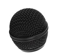 Microphone Grill Head, Microphone Ball Head Mesh Grill with Inner Foam Metal Mesh Replacement Replace Black Grille Ball for SM58 BETA58 SV100
