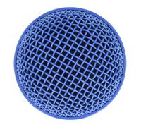 Microphone Grille Replacement, Mesh Microphone Grille Head Stainless Compact Noise Reduction Built-in Foam Windshield for SM58S (Blue)