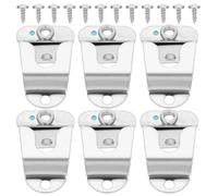 Microphone Hanger Clips Gm950i 6pcs Stainless Steel for Gm3688 Gm338 Gm950e | Secure Mobile Use, Silver Finish, Vehicle Mountable Replacement, Holder Clips for Compatible Ham Radio Models