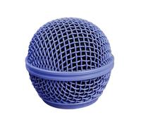 Microphone Head Replace Cover, Steel Mesh Mic Microphone Grille Mic Ball Head Pop Filter with Inner Foam, Fits for SM58, SM58S, SM58LC, BETA58, BETA58A, SA-M30, SV100, UT2 (Blue, 1 pcs)