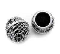 Microphone Head Replace, Mic Grille for SM58S, SM58LC, BETA58, BETA58A, M30, SV100, UT2, PGX24 SLX4, Steel Mesh Replacement Heads with Inner Foam (White)