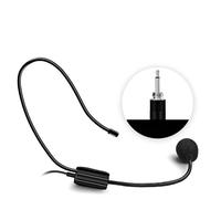 Microphone Headset 3.5mm Wired Microphone Portable Head-mounted Speaker Noise Cancelling MIC with Comfortable Wearing