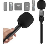 Microphone Holder for Rode Wireless GO 2 II, Mic Stand Compatible with DJI Mic 2/1 Hollylandia Handheld Wireless Microphone, Noise reduction, Suitable for weddings, streets and short video interviews