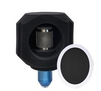 Microphone Isolation Shield - Portable Soundproof Microphone Shield with POP Filter, Studio Microphone Shield | Sound Absorption Reflection Filter for Podcasting, Singing, Voice In