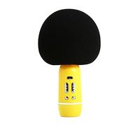 Microphone Karaoke for kids Adults Portable Mic Speaker Machine KTV Home PC Smartphone Party Singing Recording Yellow
