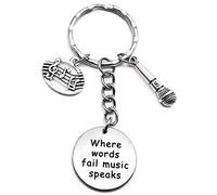 Microphone Keychian, Music Keychain, Musical Note Keychain, Musical Instrument Keychain, Microphone Key Ring, Music Key Ring, Music Microphone Voice Charm Keychain