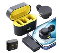 Microphone - Lapel Microphone Wireless with Charging Case,Plug-Play Electronics Audio Accessories for Vlog Streaming Interviews Street Reporting Video Recording