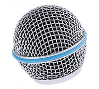 Microphone Metal Screen Mic Grille with Built-in Windscreen Fits BETA 58A Dynamic Microphones Stainless Steel Silver