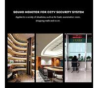 Microphone Monitor with 5-150 M2 Jack, Low Power Consumption, Wide Voltage Range for Banks, Shopping Malls, Plug and Play Installation