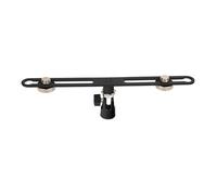 Microphone Mount Holds 2 Mic With 5/8Inch Thread Double Head Microphone Stand Rod Stereo Rod Bracket