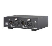 Microphone Phantom Power Supply, Stainless Steel, Dual Xlr Output/Input, 160 Mm X 81 Mm X 42 Mm Compact Usb Dc 5 V, Audio, Power Cables Included, For Broadcast