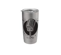Microphone Poetry Slam Podcast Colorsplash Singer Stainless Steel Insulated Tumbler