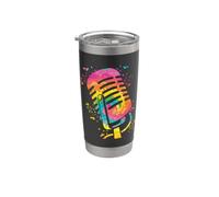 Microphone Poetry Slam Podcast Colorsplash Singer Stainless Steel Insulated Tumbler