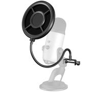 Microphone Pop Filter,Aokeo Mic Mask Shield,Three-layer Wind Pop Screen With Flexible 360° Gooseneck Clip Stabilizing Arm For All Microphone