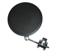 Microphone Pop Filter Black Double Layer Iron Mesh Shield | Singers and Voice over Artists, Speaking and Podcast Recording, Plastic and Iron Build