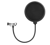 Microphone Pop Filter - Studio Screen, Layer Audio Equipment Shield with Adjustable Hose for Singers and Speakers