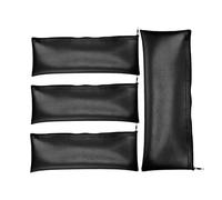 Microphone Pouch,4X Microphone Organizer - Dustproof Shockproof PU Leather Drawstring Zipper Cover for Karaoke Recording Streaming Parties Live Performance DJ