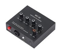 Microphone Preamp Mic Gain Booster, Audio Amplifier, with 3.5mm, 6.5mm, XLR Inputs, Supports Support LOW, MID, HIGH Tone Adjustment, Gain Adjustment