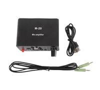 Microphone Preamp, Professional 48V Phantom Power XLR Output High Gain Low Noise Condenser Dynamic Mic Preamp for Studio Recording Podcasting Black Metal Housing
