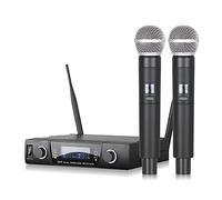 microphone Professional Dual Wireless Microphone System Karaoke Mic Cardioid Dynamic Handheld Microphone for Party Stage Performances Cordless microphone