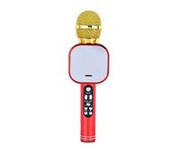 Microphone Rechargeable Metal Singing Cordless Handheld Microphones Set for DJ Singing Speech Church Party Wedding Red