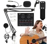 Microphone Set - Podcast Recording Equipment | Microphone Bundle for Microphone Podcasts | Streaming Kit | Multipurpose Studio Equipment for Singers, Presenters &