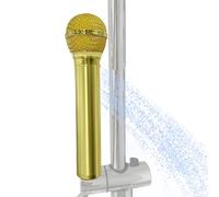 Microphone-Shaped Shower Head, Retro Handheld Shower Head, Creative Aluminum Alloy Showerhead with Multi-Gear Adjustment, Powerful Water, Ideal for Home Bathrooms, Kid’s Showers, Daily Bath Time