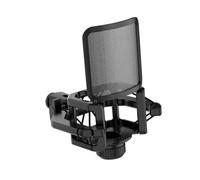 Microphone Shock Mount Clip Holder Shockproof Stand Condenser Mic Shock Mount Holder with Filter Vibrations Isolation for