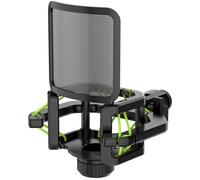 Microphone shock mount with Filter Screen for Lewitt RAY LCT-240 Pro LCT 440 Pure LCT 441 FLEX Compatible with protruding stems (d≤23 mm) like the AKG C series,ect (Green)