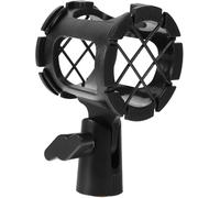 Microphone Shockmount Anti-vibration Holder Clamp with Honeycomb Base, Black Mic Shockproof Rack for Desktop Stand