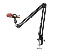 Microphone Stand Adjustable Studio Mic Stand Suspension Boom Scissor Arm with Pop Filter Windscreen