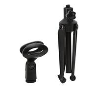 Microphone Stand - Adjustable Tripod with Anti - Skid Pad, Durable Metal and Plastic Build, Foldable and Portable for Conference Live Broadcast Use, Detachable Design