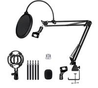 Microphone Stand arm, Microphone arm, Microphone Stand Suspension Bracket, Suitable for Anchors/Recordings/Radio Stations/Broadcasting Studios (Color : E)